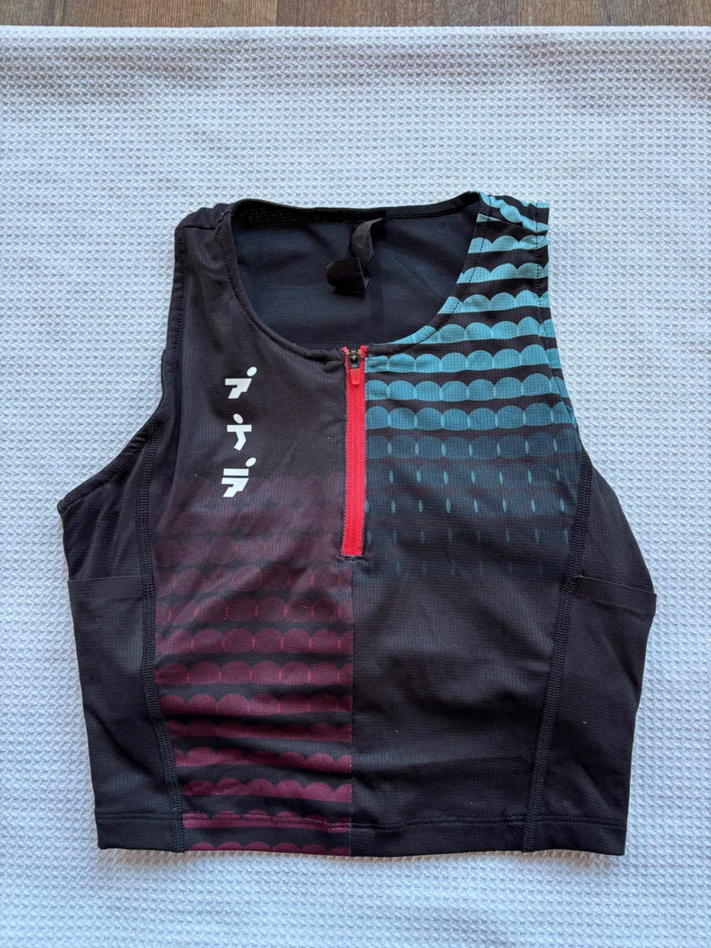 Bandit Running Women’s Ares Flex Zip Front Race Crop size XSmall - Picture 2 of 5